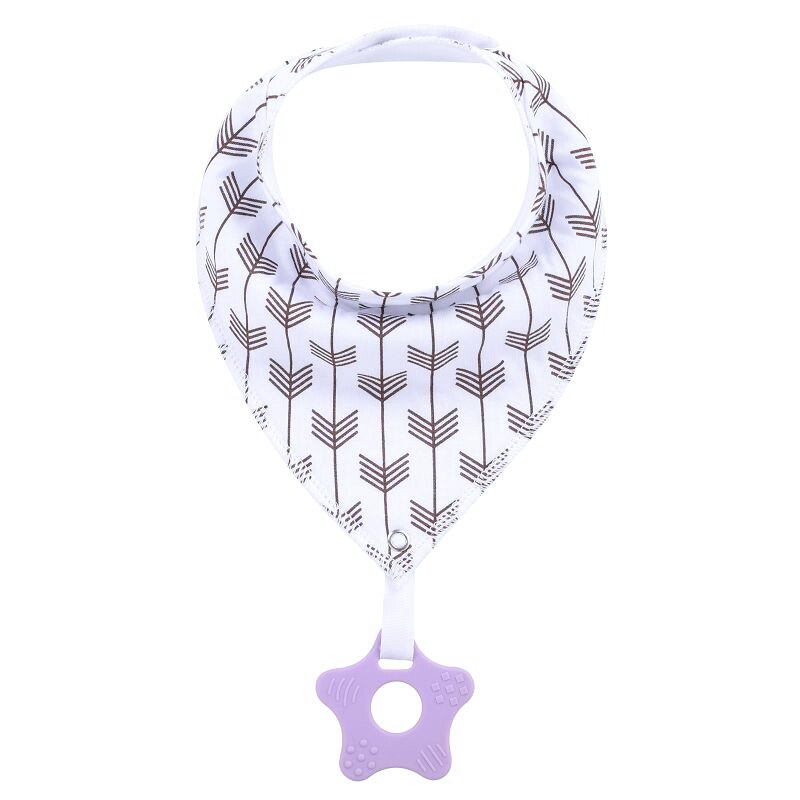 Drool Bib Bandana with Silicone Teether